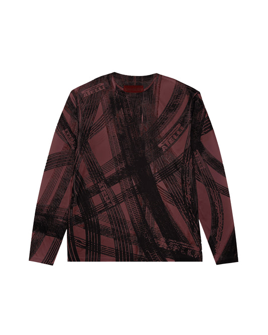 BURNOUT MAX L/S SHIRT (BLOOD - L)
